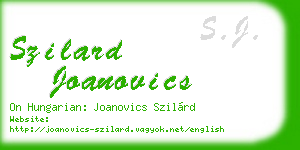 szilard joanovics business card